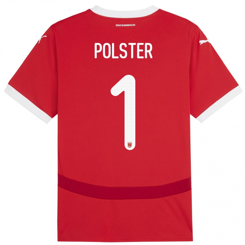 Kids Football Austria Nikolas Polster #1 Red Home Jersey 24-26 T-Shirt Uk