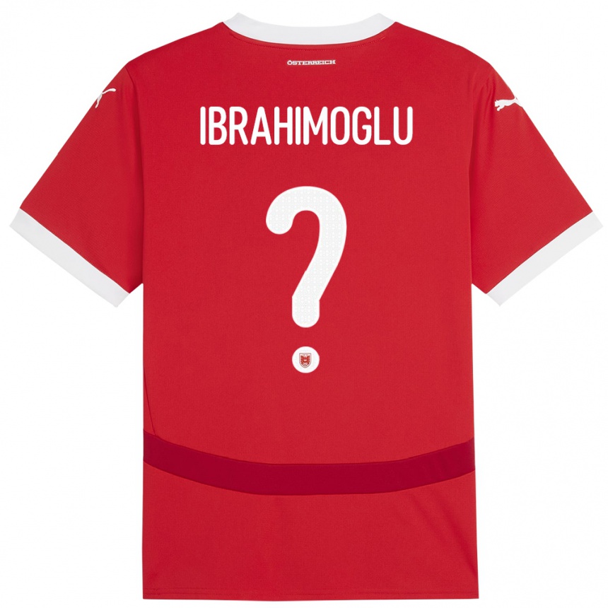 Kids Football Austria Mücahit Ibrahimoglu #0 Red Home Jersey 24-26 T-Shirt Uk