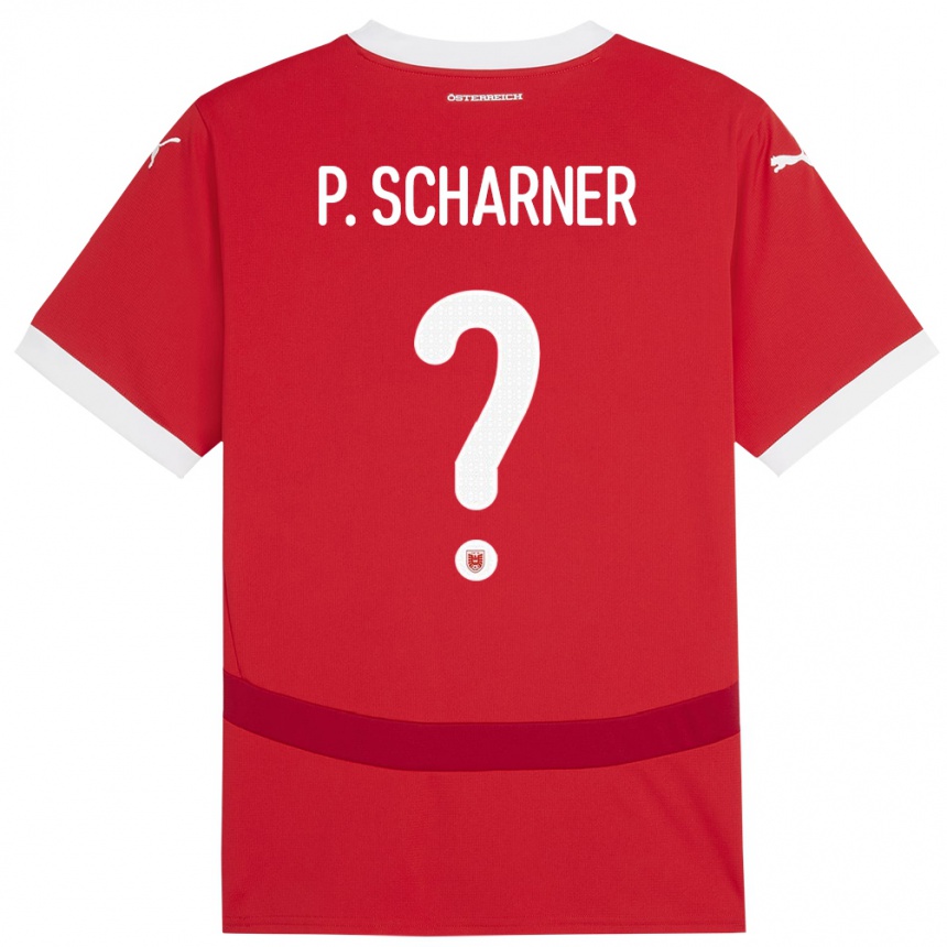 Kids Football Austria Paul Scharner #0 Red Home Jersey 24-26 T-Shirt Uk