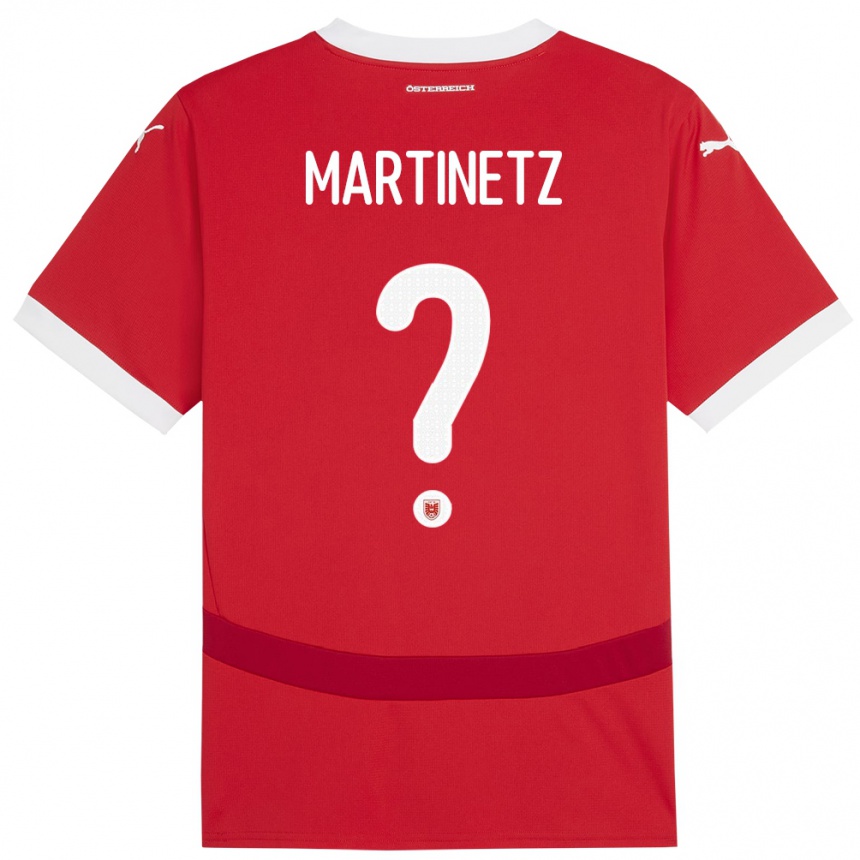 Kids Football Austria Gregor Martinetz #0 Red Home Jersey 24-26 T-Shirt Uk