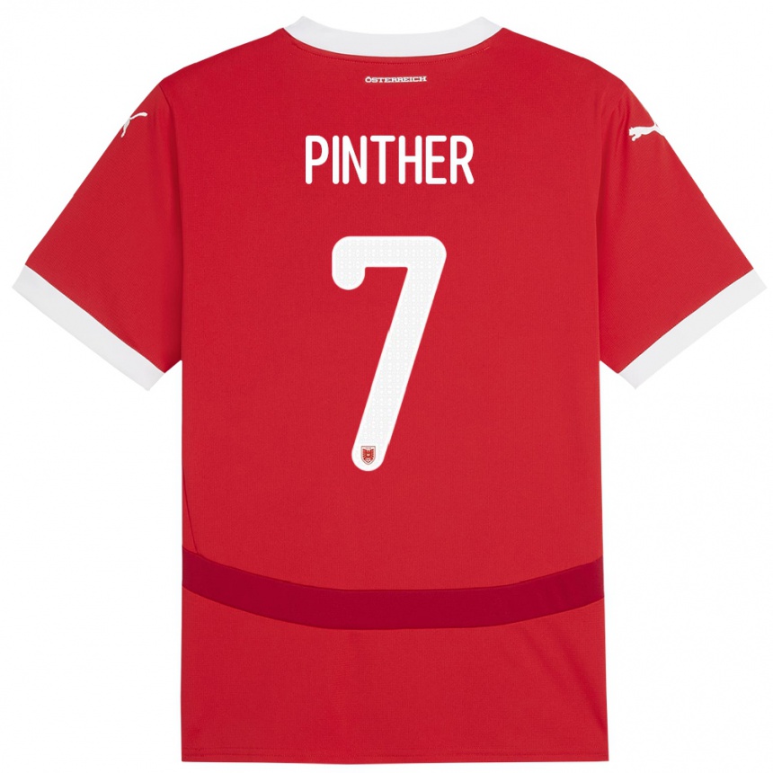 Kids Football Austria Viktoria Pinther #7 Red Home Jersey 24-26 T-Shirt Uk