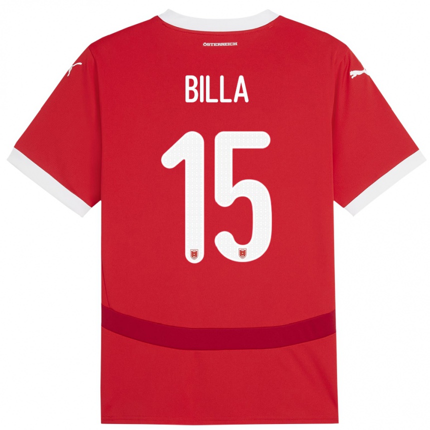 Kids Football Austria Nicole Billa #15 Red Home Jersey 24-26 T-Shirt Uk