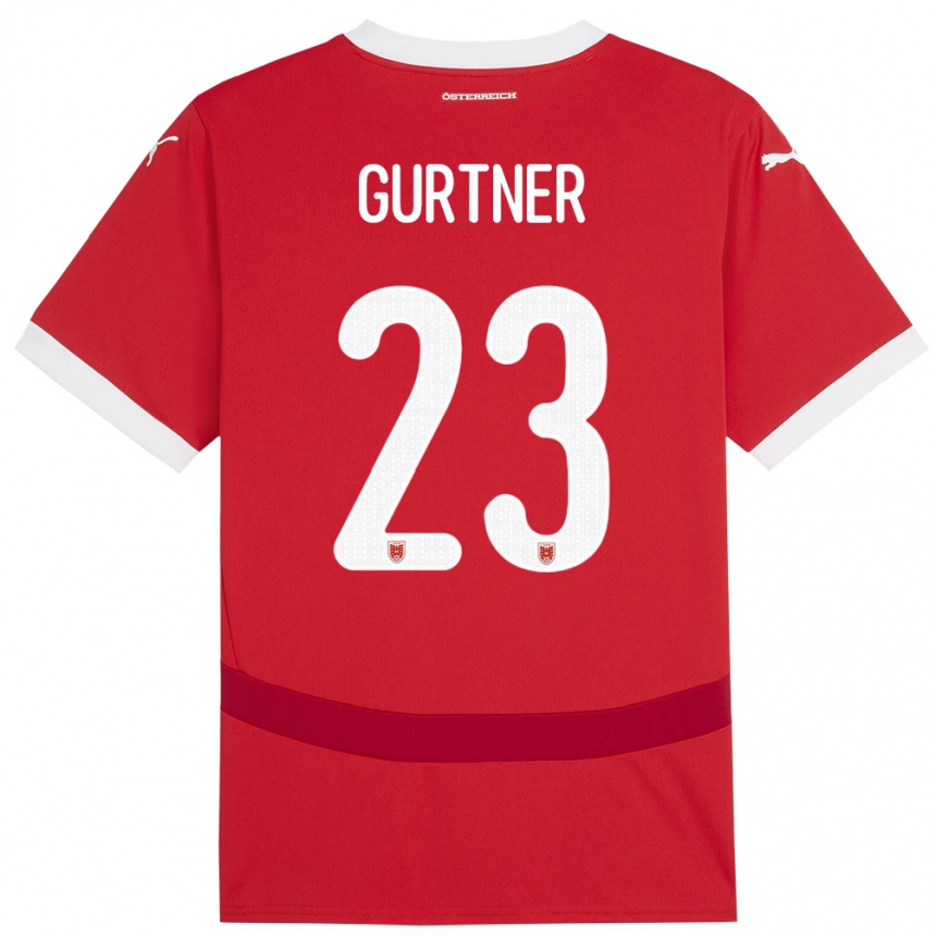 Kids Football Austria Andrea Gurtner #23 Red Home Jersey 24-26 T-Shirt Uk