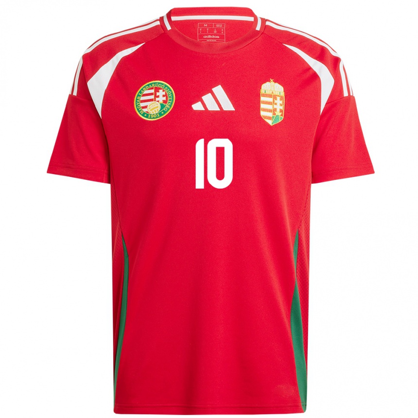 Kids Football Hungary Hunor Németh #10 Red Home Jersey 24-26 T-Shirt Uk