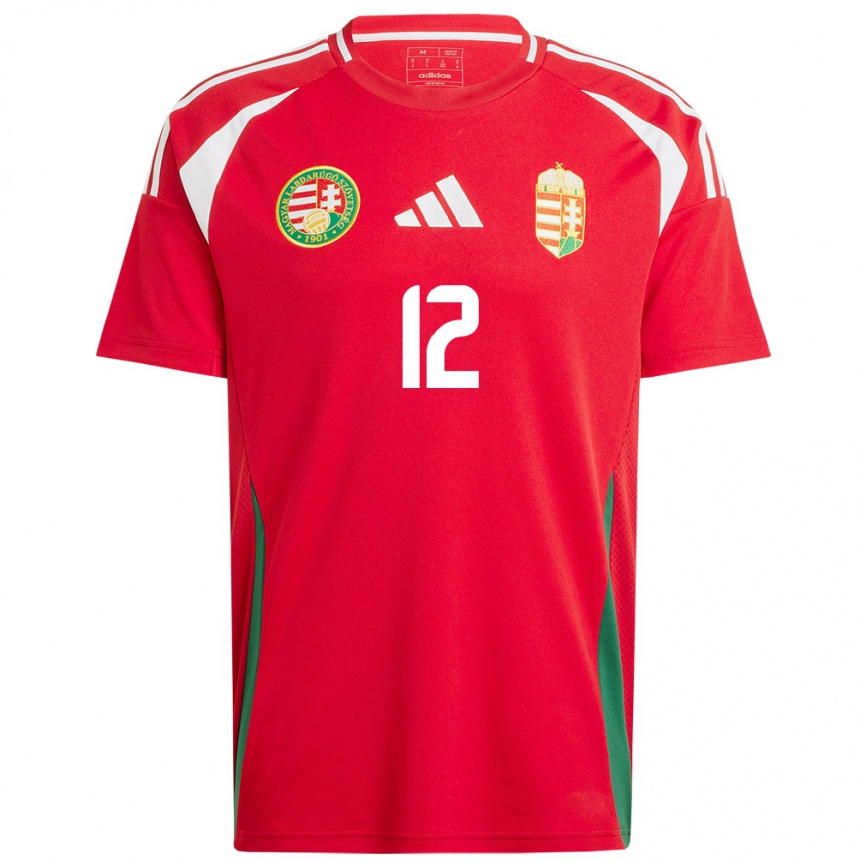 Kids Football Hungary Hanna Németh #12 Red Home Jersey 24-26 T-Shirt Uk