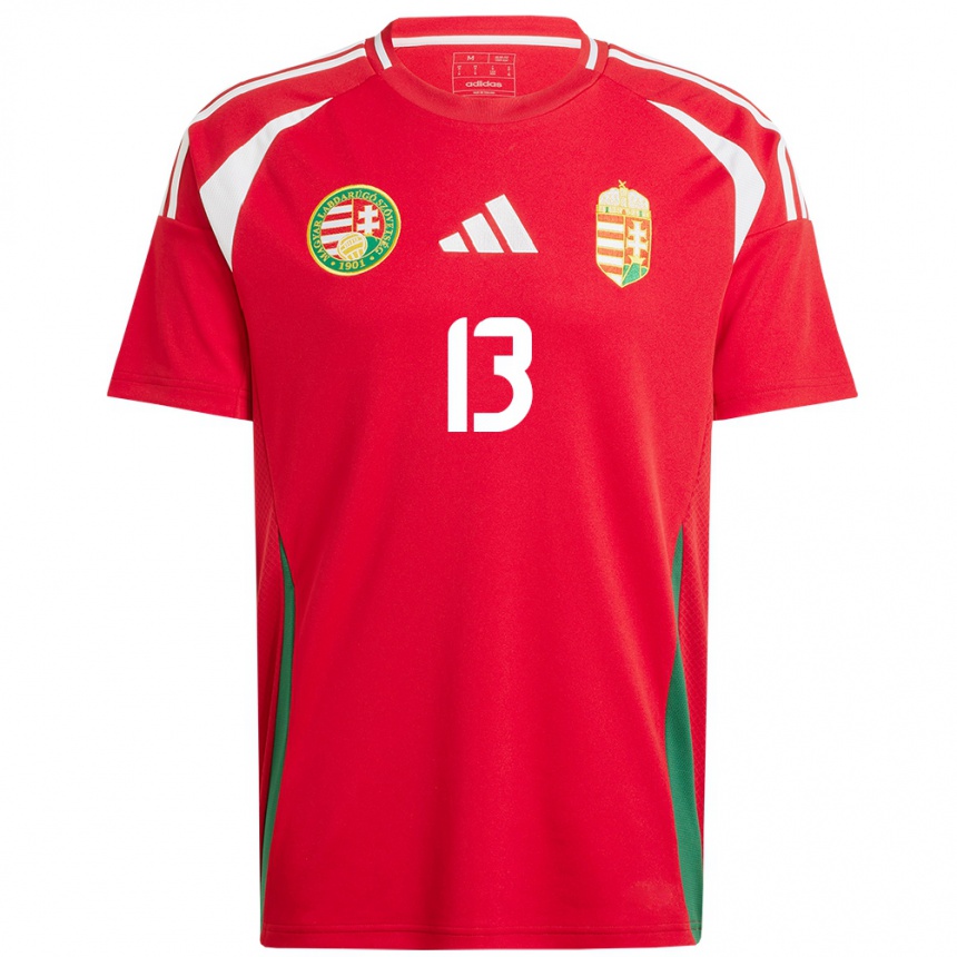 Kids Football Hungary András Schäfer #13 Red Home Jersey 24-26 T-Shirt Uk