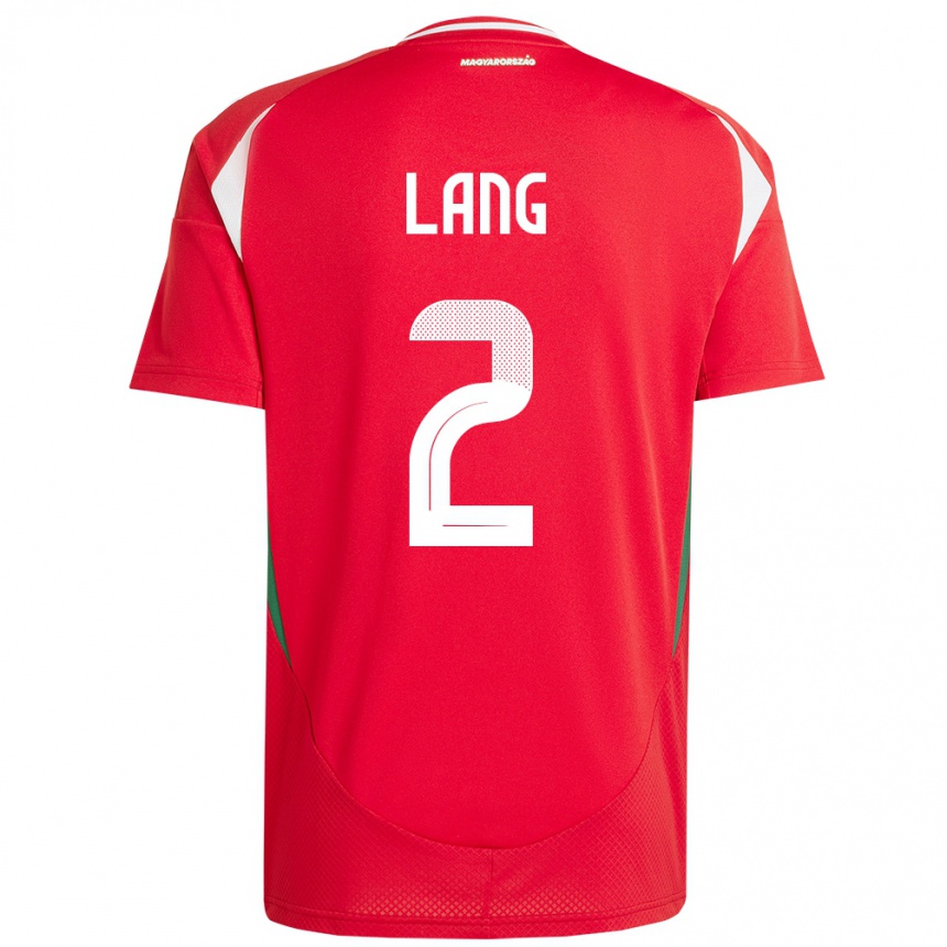 Kids Football Hungary Ádám Lang #2 Red Home Jersey 24-26 T-Shirt Uk