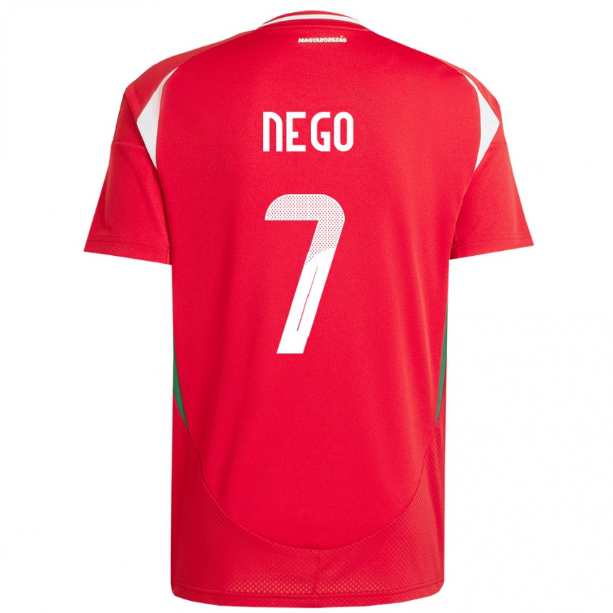 Kids Football Hungary Loïc Nego #7 Red Home Jersey 24-26 T-Shirt Uk