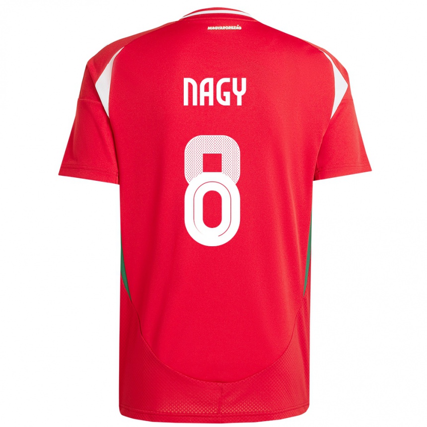 Kids Football Hungary Ádám Nagy #8 Red Home Jersey 24-26 T-Shirt Uk