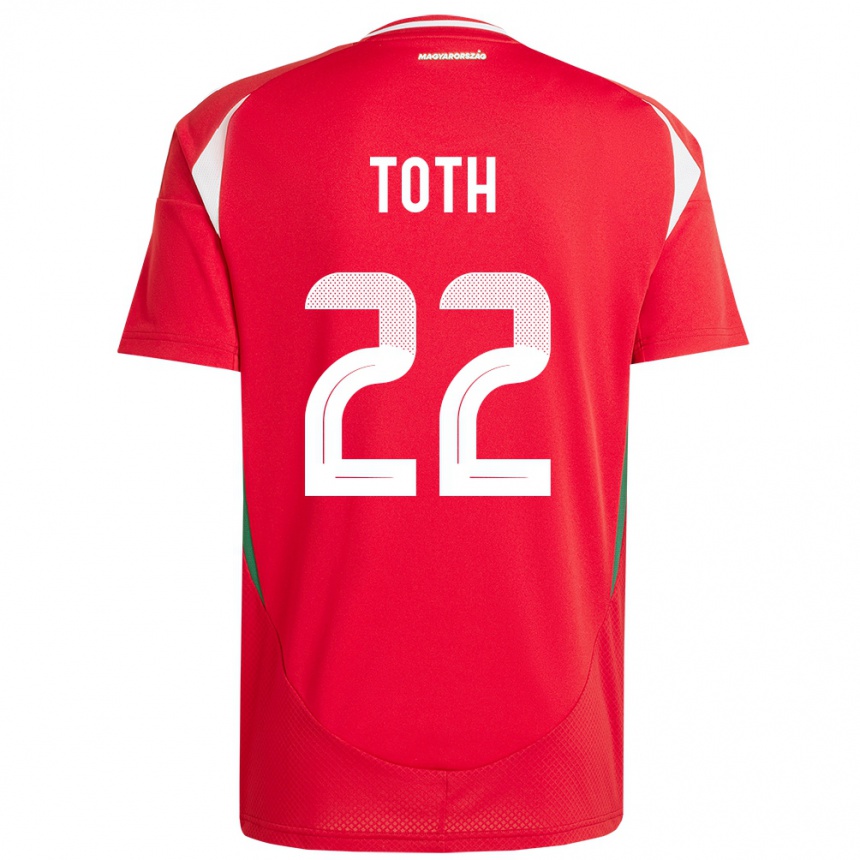 Kids Football Hungary Balázs Tóth #22 Red Home Jersey 24-26 T-Shirt Uk