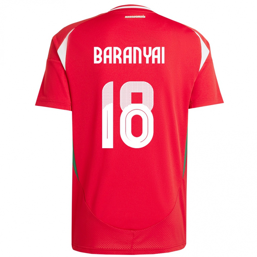 Kids Football Hungary Nimród Baranyai #18 Red Home Jersey 24-26 T-Shirt Uk