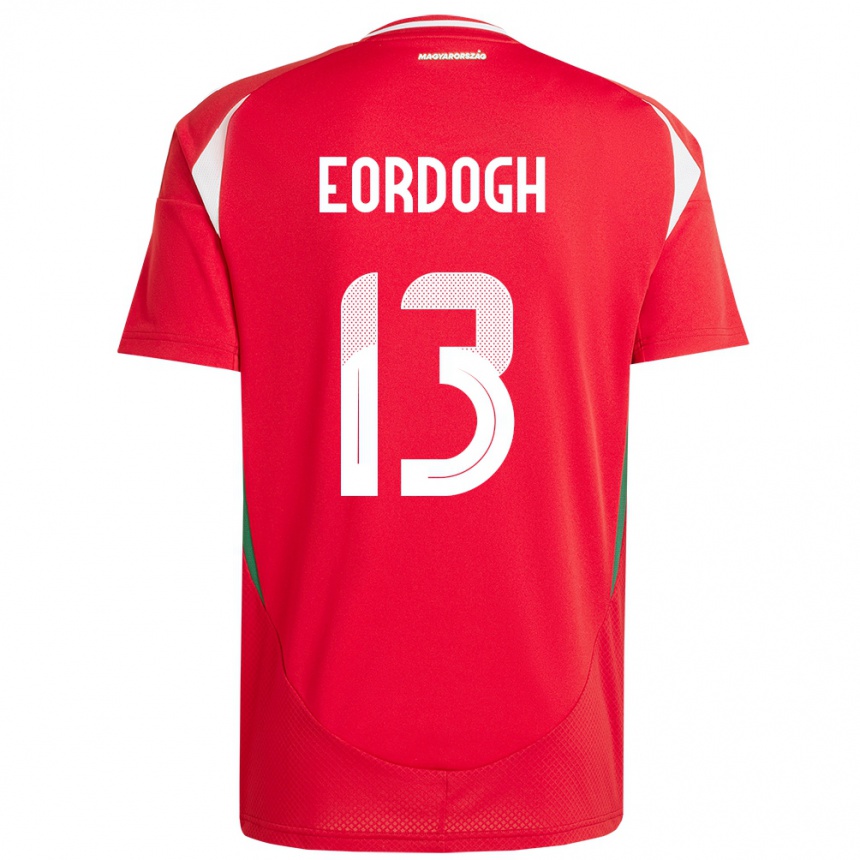 Kids Football Hungary András Eördögh #13 Red Home Jersey 24-26 T-Shirt Uk