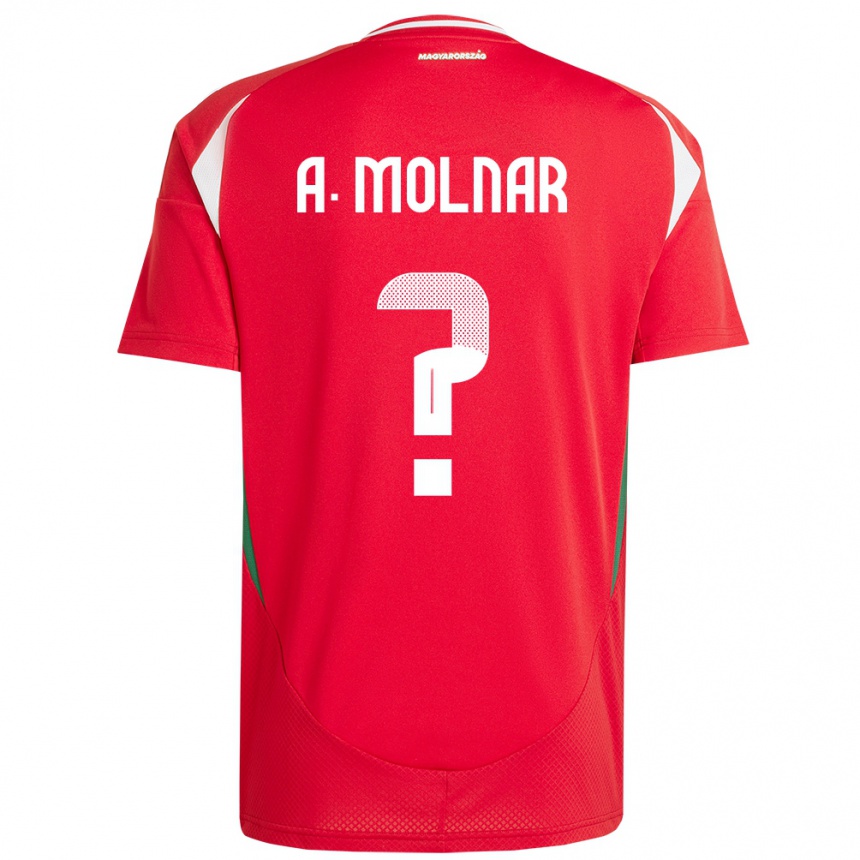 Kids Football Hungary Ádin Molnár #0 Red Home Jersey 24-26 T-Shirt Uk