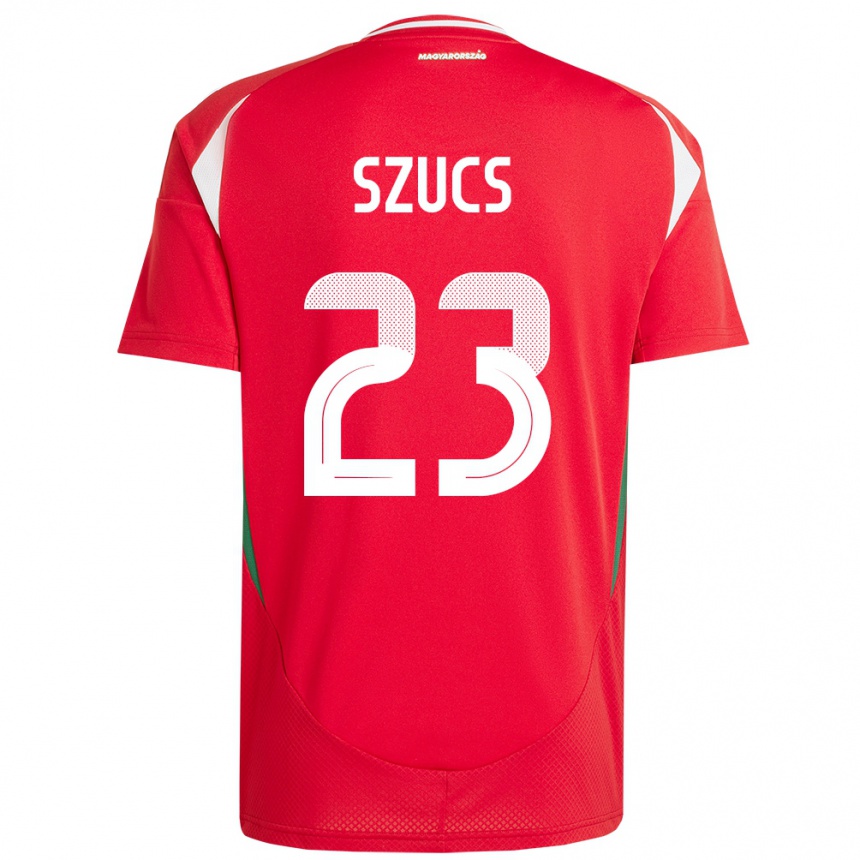 Kids Football Hungary Tamás Szűcs #23 Red Home Jersey 24-26 T-Shirt Uk