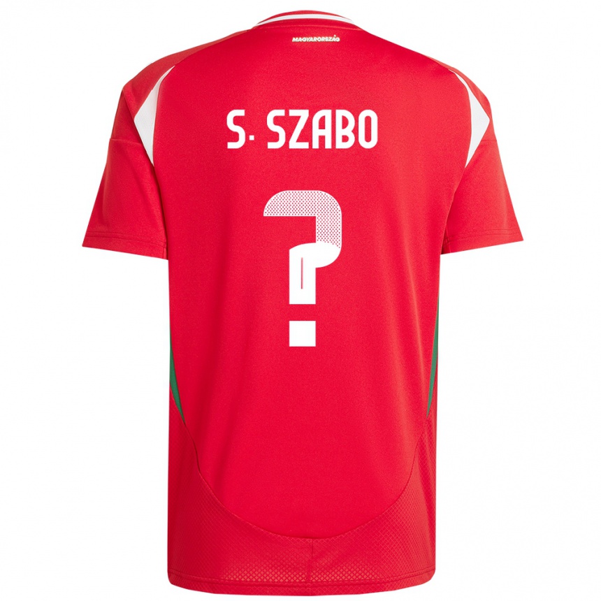 Kids Football Hungary Szilárd Szabó #0 Red Home Jersey 24-26 T-Shirt Uk