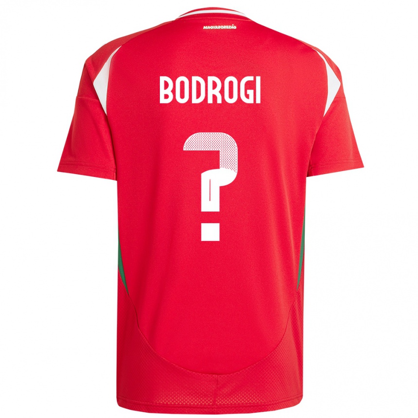 Kids Football Hungary Bence Bodrogi #0 Red Home Jersey 24-26 T-Shirt Uk