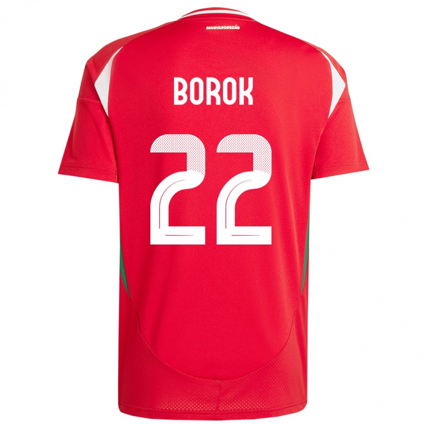 Kids Football Hungary Dorina Borók #22 Red Home Jersey 24-26 T-Shirt Uk