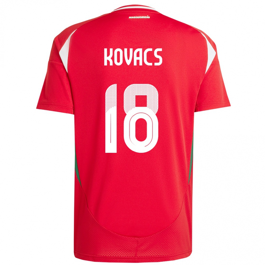 Kids Football Hungary Laura Kovács #18 Red Home Jersey 24-26 T-Shirt Uk