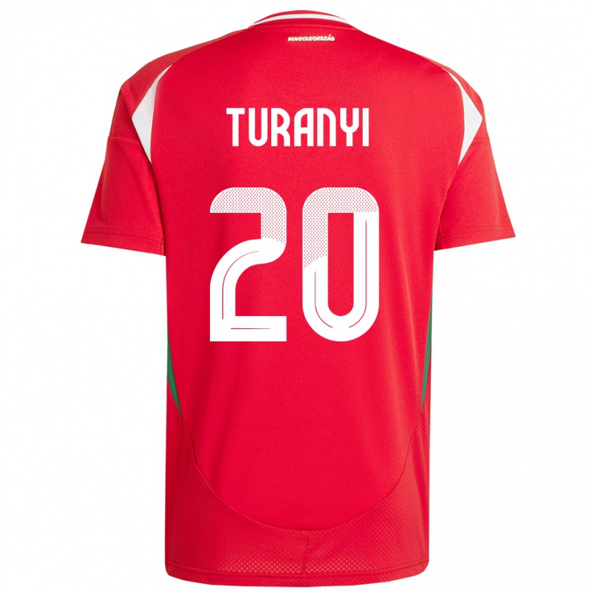 Kids Football Hungary Lilla Turányi #20 Red Home Jersey 24-26 T-Shirt Uk