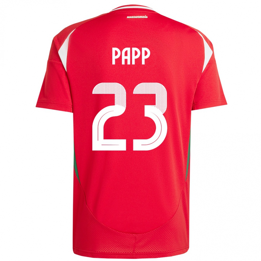 Kids Football Hungary Luca Papp #23 Red Home Jersey 24-26 T-Shirt Uk