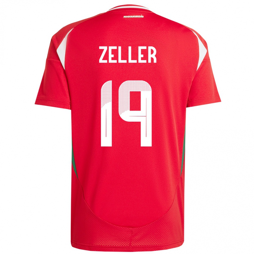 Kids Football Hungary Dóra Zeller #19 Red Home Jersey 24-26 T-Shirt Uk