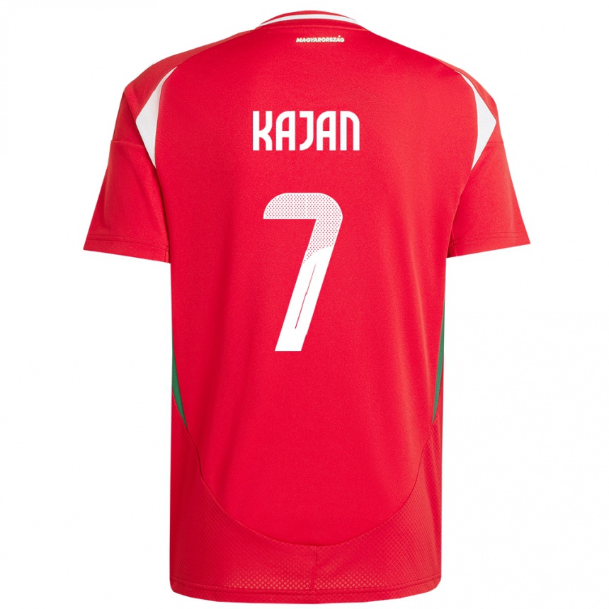 Kids Football Hungary Zsanett Kaján #7 Red Home Jersey 24-26 T-Shirt Uk