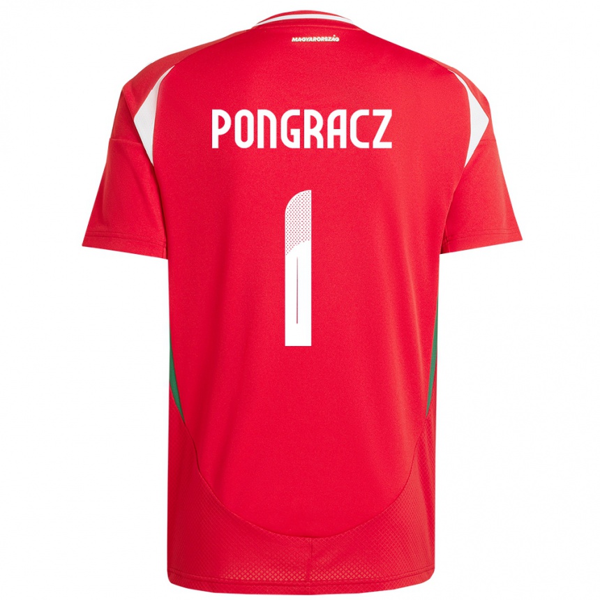 Kids Football Hungary Agness Pongracz #1 Red Home Jersey 24-26 T-Shirt Uk