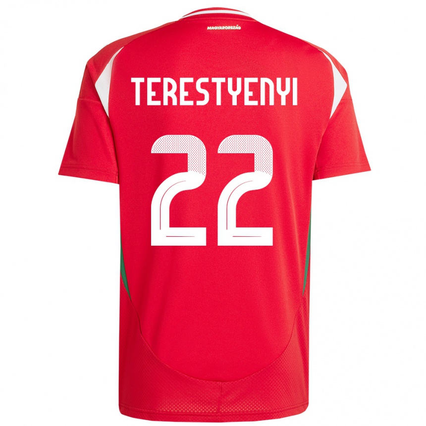 Kids Football Hungary Anna Terestyényi #22 Red Home Jersey 24-26 T-Shirt Uk