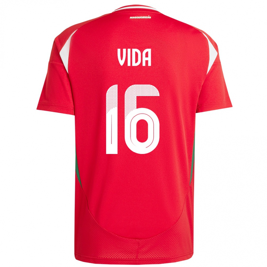 Kids Football Hungary Boglárka Vida #16 Red Home Jersey 24-26 T-Shirt Uk