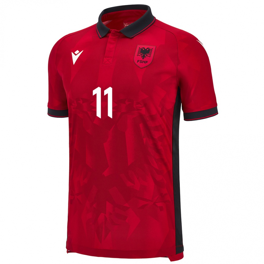 Kids Football Albania Armando Broja #11 Red Home Jersey 24-26 T-Shirt Uk