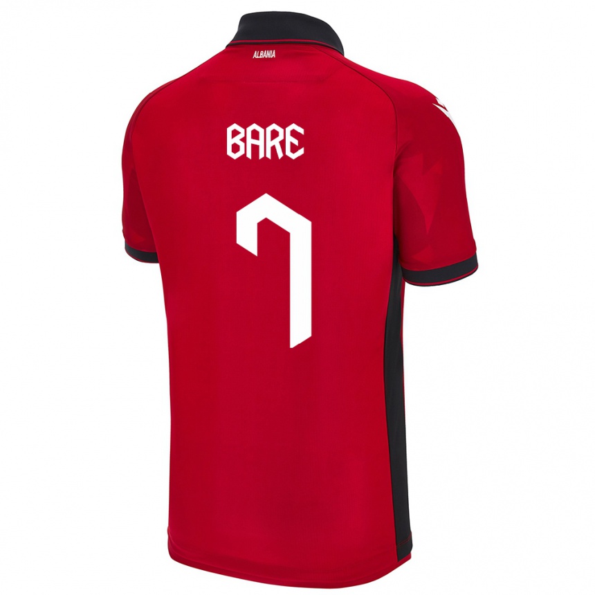 Kids Football Albania Keidi Bare #7 Red Home Jersey 24-26 T-Shirt Uk