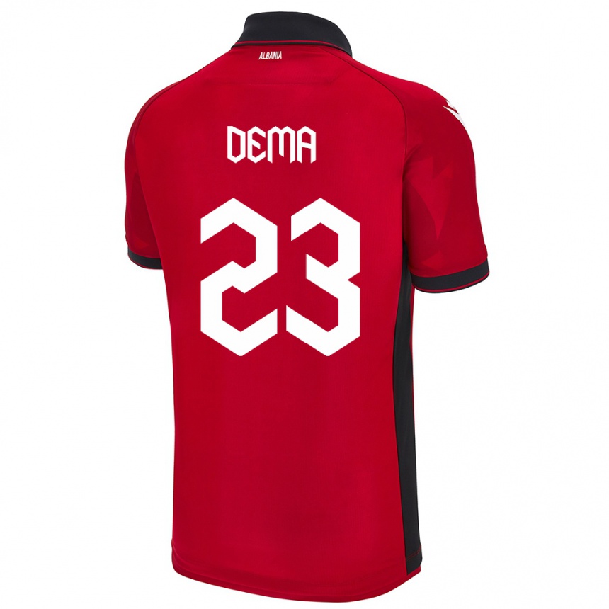 Kids Football Albania Endri Dema #23 Red Home Jersey 24-26 T-Shirt Uk