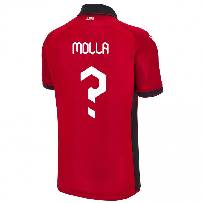 Kids Football Albania Marco Molla #0 Red Home Jersey 24-26 T-Shirt Uk