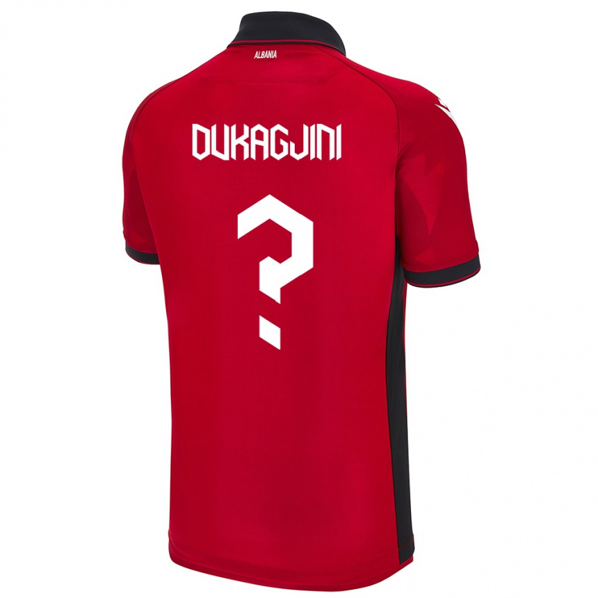 Kids Football Albania Rinor Dukagjini #0 Red Home Jersey 24-26 T-Shirt Uk