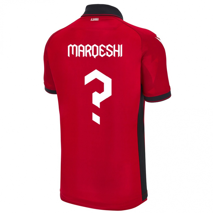 Kids Football Albania Ernesto Marqeshi #0 Red Home Jersey 24-26 T-Shirt Uk