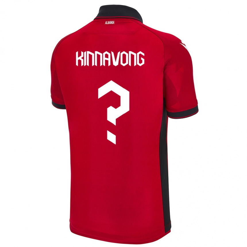 Kids Football Albania Jordan Kinnavong #0 Red Home Jersey 24-26 T-Shirt Uk