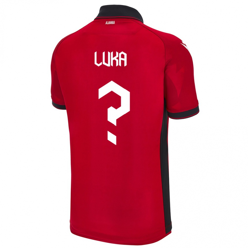 Kids Football Albania Majkol Luka #0 Red Home Jersey 24-26 T-Shirt Uk