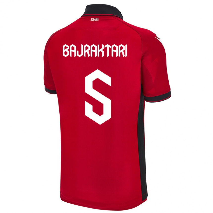 Kids Football Albania Arbiona Bajraktari #5 Red Home Jersey 24-26 T-Shirt Uk