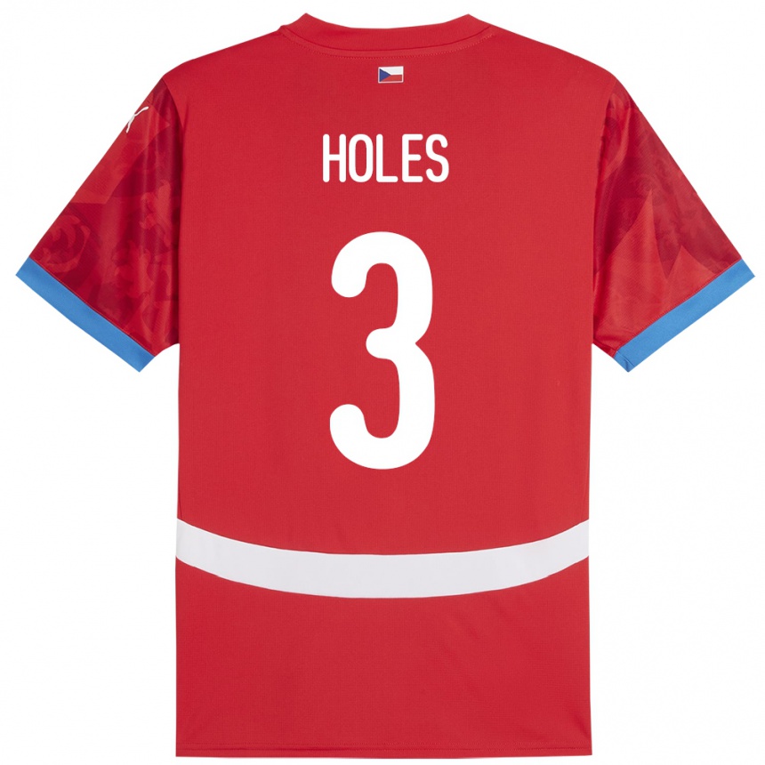 Kids Football Czech Republic Tomas Holes #3 Red Home Jersey 24-26 T-Shirt Uk