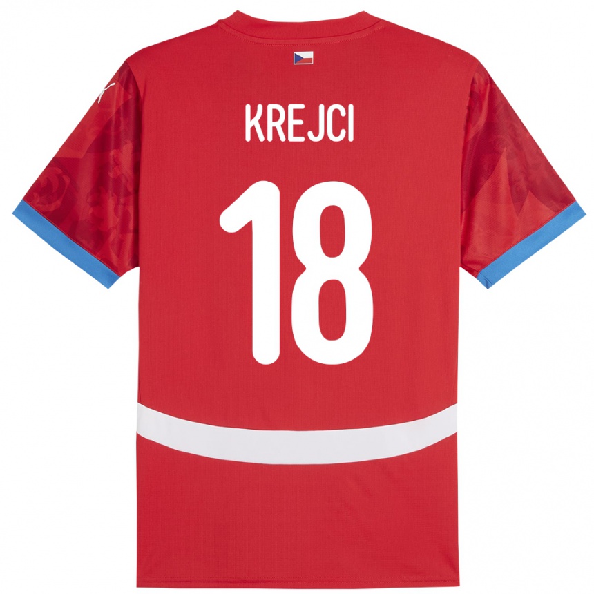 Kids Football Czech Republic Ladislav Krejci #18 Red Home Jersey 24-26 T-Shirt Uk