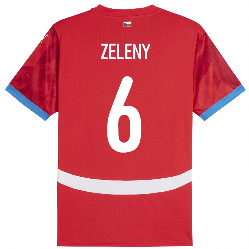 Kids Football Czech Republic Jaroslav Zelený #6 Red Home Jersey 24-26 T-Shirt Uk