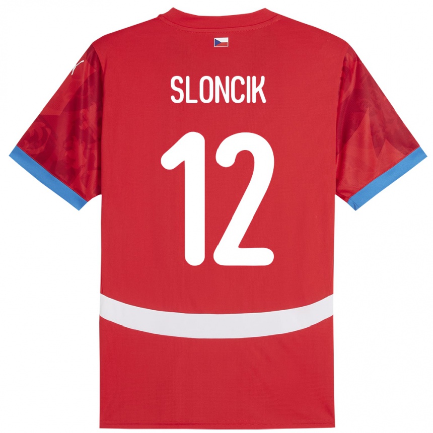 Kids Football Czech Republic Tom Sloncik #12 Red Home Jersey 24-26 T-Shirt Uk