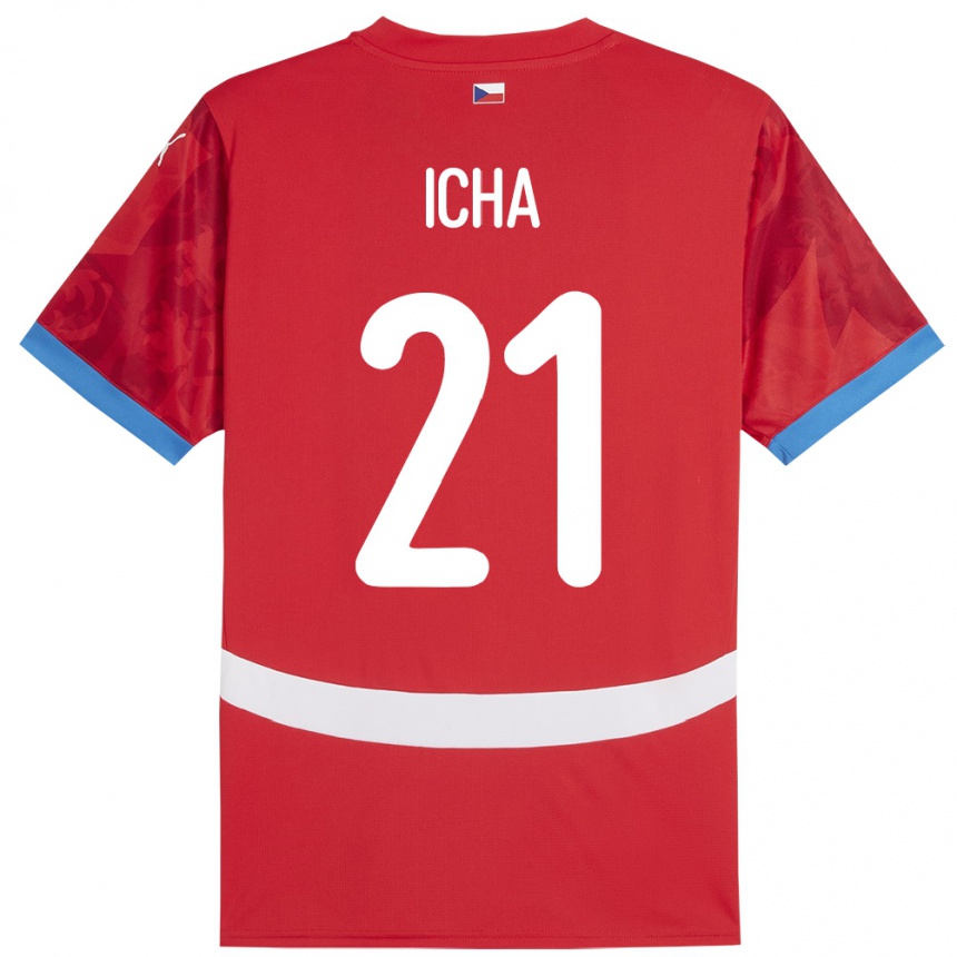 Kids Football Czech Republic Marek Icha #21 Red Home Jersey 24-26 T-Shirt Uk