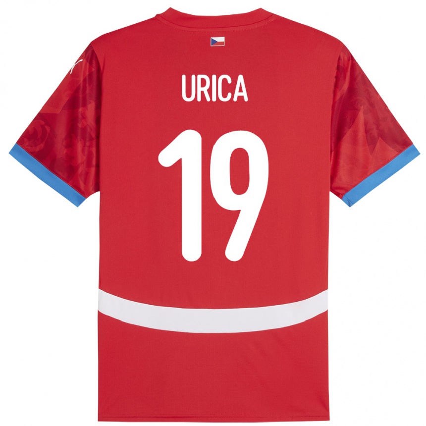 Kids Football Czech Republic Filip Urica #19 Red Home Jersey 24-26 T-Shirt Uk