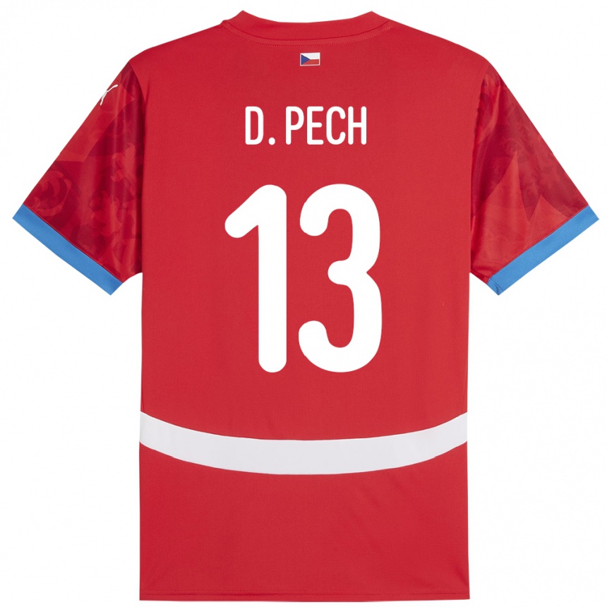 Kids Football Czech Republic Dominik Pech #13 Red Home Jersey 24-26 T-Shirt Uk