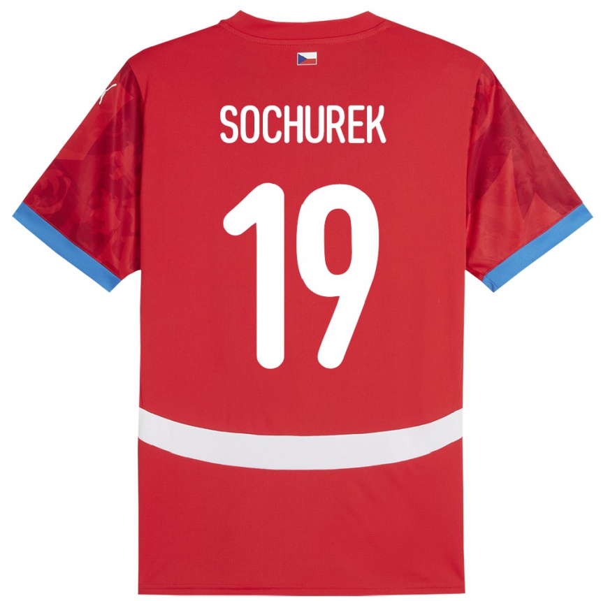 Kids Football Czech Republic Hugo Sochurek #19 Red Home Jersey 24-26 T-Shirt Uk