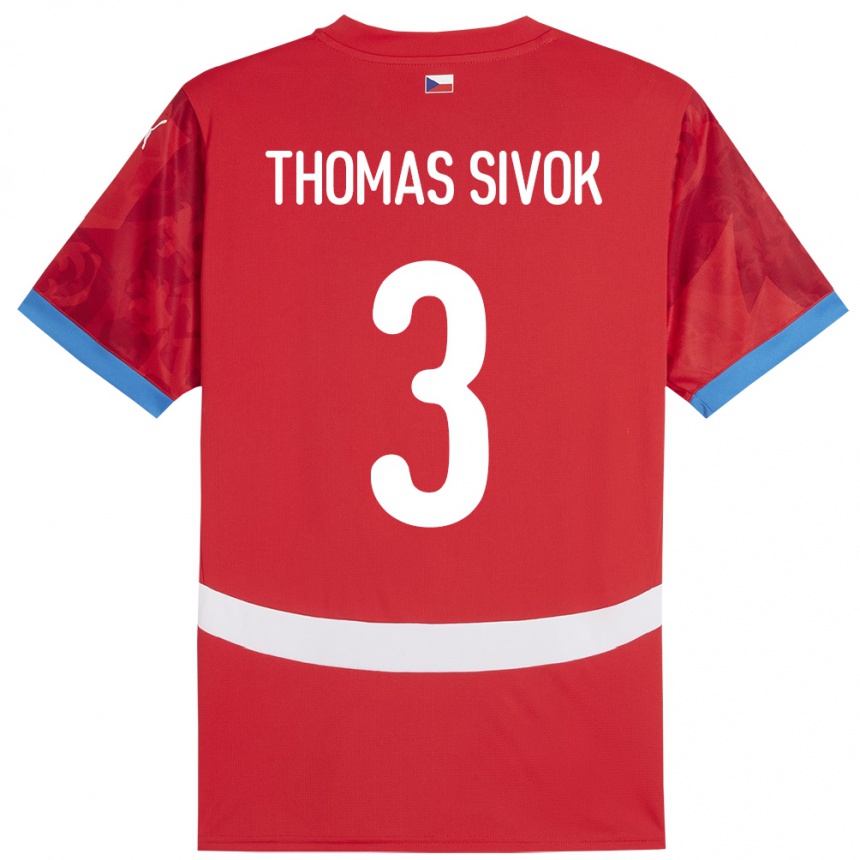 Kids Football Czech Republic Andre Thomas Sivok #3 Red Home Jersey 24-26 T-Shirt Uk