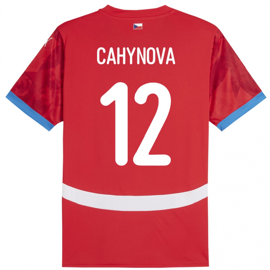 Kids Football Czech Republic Klára Cahynová #12 Red Home Jersey 24-26 T-Shirt Uk