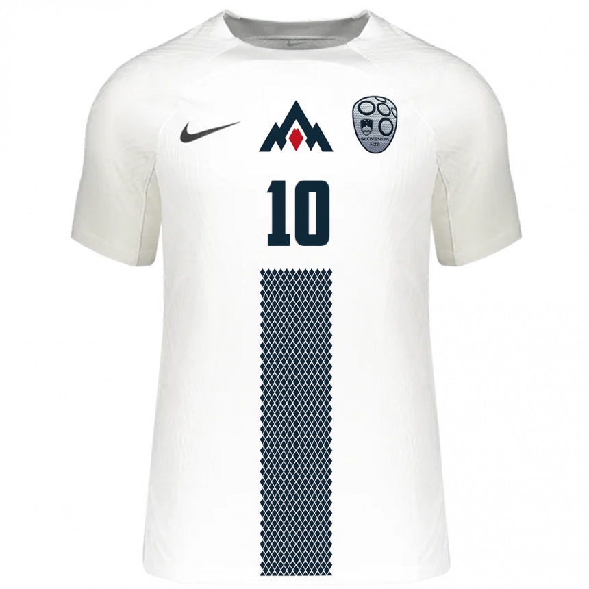 Kids Football Slovenia Dominika Čonč #10 White Home Jersey 24-26 T-Shirt Uk