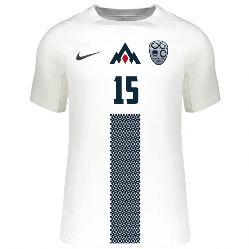 Kids Football Slovenia Sara Makovec #15 White Home Jersey 24-26 T-Shirt Uk